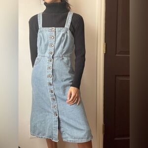 BDG denim midi button jumper / midi dress